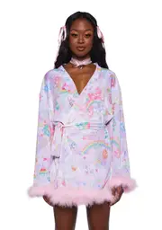 [Dolls Kill x Care Bears] Cozy Heart Velour Robe