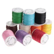 10 pcs Bracelet Beading Thread 10M Waxed Cotton Cords Beading Waxed Cotton