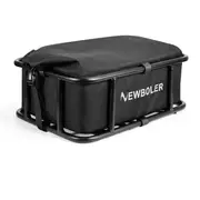 NNEOBA Rear Bike Basket with Waterproof Bag Metal Rear Rack Carrier Black