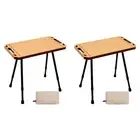 Folding Camping Table Portable Picnic Table Beach Table for Outdoor (Camel)