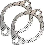 2 Pieces Car Exhaust Gasket High-Temperature Exhaust Flange Gaskets Ultra Seal 2-Bolt-3 Inch Standard Exhaust Gasket Fireproof Exhaust Donut for Car Accessories (3.0 Inches)