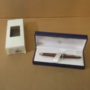 Vtg NOS Waterman Carene Rollerball Roller Ball Pen BROWN 80785 w/ Case & Sleeve