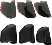 CLZCNQLX 6Pcs Rear Tail Shell Decorative Cover Taillight Lamp Guard Trim Frame Compatible for Mustang 2015-2017 Bezels Hood Smoked Black