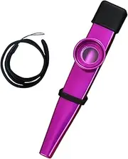 Ｓｉｍｈｏａ Kazoo Flute with 10 Replacement Membranes Party Favors Musical Instrument for Music Lovers, purple