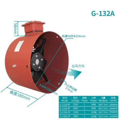 Cooling Ventilator Fan 380V Frequency Conversion Speed Control Motor G-132A 100W