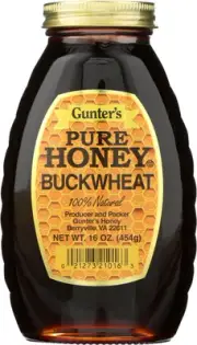 Gunter's 16 Ounce Pure Buckwheat Honey 100 Natural Certified Kosher