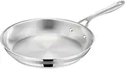 Jamie Oliver by Tefal Cook Smart Frying Pan 24 cm, Uncoated Stainless Steel, Suitable for Induction Cookers, Thermal Fusion Base, Recyclable, Riveted Handle, Stainless Steel, E3110455