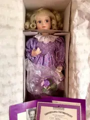 Ashton Drake GATHERING VIOLETS Doll by Helen Steiner Rice New with Box
