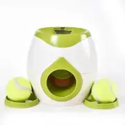 Green Double Hole Dog Food Reward Machine Interactive Training Toy Intelligent Automatic Feeder for Pets