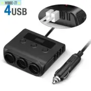 Car USB Charger Triple 3 Way Cigarette Lighter Socket Splitter Power Adapter New (for: Volvo)