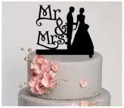 Wedding, Cake topper, Mr. and Mrs., Bride and Groom, Romantic themed wedding