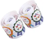 Homoyoyo 2 Rolls Reward Stickers Self Adhesive Fun Labels for Classroom Preschool Focus Stickers for Motivational Decoration for Rewarding Achievements