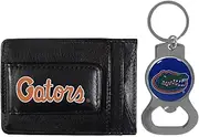 Siskiyou Sports School Logo Leather Card/Cash Holder and Bottle Opener Keychain Bundle, Game Day Fan Accessories