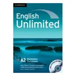 羊耳朵書店*劍橋英語/預購 ENGLISH UNLIMITED A2 ELEMENTARY COURSEBOOK習作附互動光碟