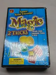 Magic JA-RU 2 TRICKS BOXED SET 2011 SWORD THROUGH A DISK TRICK-COLOR CUBE