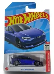Hot Wheels Tesla Model S Plaid (Blue), Quarter Mile Heroes 5/5