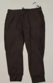 Danskin Womens Espresso Brown Jogger Pull on Pants NWT Sz XL X-Large