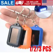 Mini Flashlight Solar Charging Key Chain Mini LED Keychain Flashlight Outdoor US