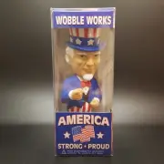 FUNKO UNCLE SAM AMERICA USA WACKY WOBBBLER BOBBLE HEAD + PVC PROTECTOR