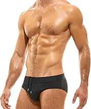 [Generic] Men's Soft Sexy Swimwear Underpant Bodybuild Gradient Trunks Beach Swimming Shorts Elastic Boxer Swimwear Underpant Compression Shorts for Swimming