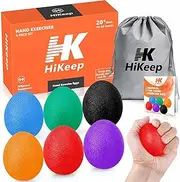 Hand Exercise Balls, Stress Relief Ball - Set of 6 Physical Therapy Different Resistance Squeeze Balls for Adults