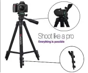 50" Pro Agfaphoto Pro Tripod With Case For Panasonic Lumix DC-TS7 DC-ZS80