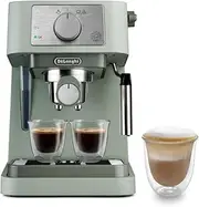[De'Longhi] Manual Coffee Machine Stilosa EC260.GR, 15 Bar Pressure, Cappuccino System, Automatic Switch-Off, Compatible with ESE pods, 2 Level Tray, Capacity 1L, Green