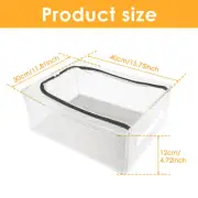 2 Pcs Steel Frame Hat Organizer with Lid and Handle Foldable Hat Storage -~
