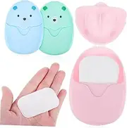 3 Pcs Paper Soap Sheets for Travel Portable Soap Flakes Hand Washing Soap Strips Mini Soap Sheets Multi Hiking Camping Essentials