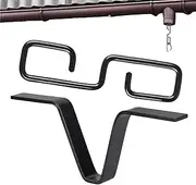 Rain Chain Hook,V-Shaped Rain Chain Clip - Lightweight Easy-to-Install Copper Hook Hanger Gutter Clip for Efficient Water