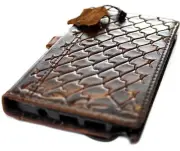 Genuine Leather case for Iphone 14 13 12 15 16 plus Pro Max Wallet Book Squares