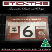 Reproduced Historic NSW Rego Registration Label Decal Sticker 1974 - June 1983