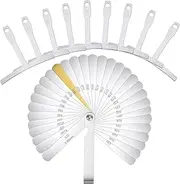 Glarks 10pcs 7.25-20in Understring Radius Gauge with SAE/Metric Feeler Gauge Set, 9pcs Universal Guitar Gauge, 1pcs 0.04-0.88mm 32 Blades Feeler Gauge for Guitar Fretboard Radius Gauge