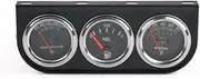 Tbest 3 in 1 Car Triple Gauge Kit, 2 Inch 52mm Oil Pressure, Water Temp, Fuel Level Gauge Meter Replacement for Cars