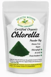 Certified Organic Chlorella Powder Cracked Broken Cell 1000gm SellerNutritionist