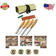 Versatile Wood Carving Tools Set with Various Chisels and Instructional eBooks