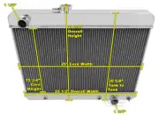 65 66 67 Pontiac Tempest Champion 2 Row Aluminum Radiator EC1680