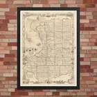 1854 Erie County 18" x 24" Framed Map Print - Historical Western New York Map