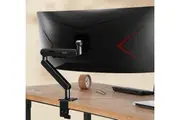 AOC AM406G Gray Desk-mount monitor arm with aluminum Alloy Structure. Mechanical Spring. Full Range Motion 17-40' up to 12KG VESA 100 and 75mm