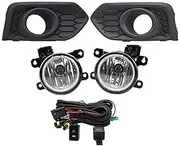 Car Fog Lamp Assembly For City 2017 2018 2019 1 Pair Car Front Bumper Halogen Fog Lights Assembly Driving Lamp Foglight Wiring Switch Set Front Bumper Fog Light