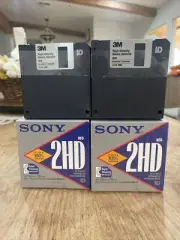 New 40 Pcs SONY & 3M 3.5" Micro Floppy Disk 2MB Double Sided IBM MFD-2HD