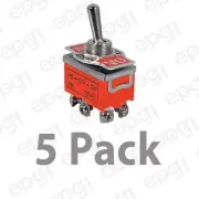 5 PACK - DPDT (ON/ON) MEDIUM DUTY TOGGLE SWITCH 10AMP-125V # ST93-5PK