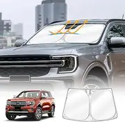 X-Car Windscreen Sun Shade for Ford Everest 2022-2025 Blocks UV Rays Foldable Custom Wind Screen Sun Visor Protector