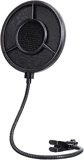 YOUSHARES 6-layer Pop Filter Compatible with HyperX QuadCast, Blue Yeti, Razer, Fifine and Other Mic, Upgraded Metal Microphone Pop Filter Windscreen with Flexible 360°Gooseneck