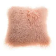 Mongolian Lambswool Blush Cushion! Top Quality Soft & Luxurious! Great Gift