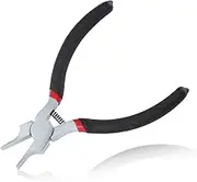 LEONTOOL 5 Inches Flat Nose Pliers for Jewelry Making - Smooth Jaw, 1mm Ultra Thin Duckbill, Precision Mini Tool for Wire Bending, Straightening, Ring Opening