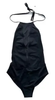 Ted Baker London Black Mesh Panel Halter one piece Swimsuit size 0 (US Size2- 4)