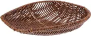 Woven Serving Tray Handwoven Fruit Vegetable Basket for Home Party Kitchen Storage Easy to Clean Stylish Design Elegant Decor Imitation Rattan Bin