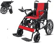 Foldable Electric Wheelchair for Adults and Seniors | Heavy Duty, Long Range, Airplane Approved, Lightweight | Portable Motorized Wheelchair (Color : B)