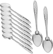 LIFKOME 50pcs Stainless Steel Serving Spoon and Resistant Spoons for Yogurt Milk Fast Food and Lightweight Easy to Clean and Store